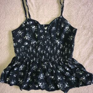 American eagle floral tank size S